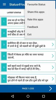 Status4You android App screenshot 1